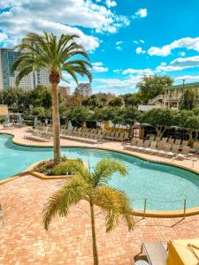 When it comes to things to do on Thanksgiving in Orlando, it doesn’t get better than lounging by the pool at Rosen Plaza.