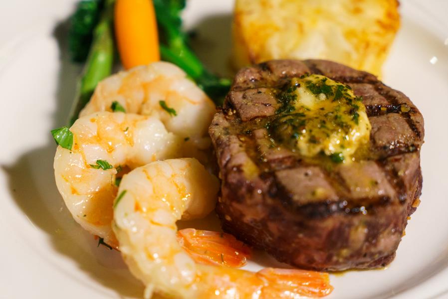 Steak served at Jack's Place at Rosen Plaza, the perfect restaurant for food TV fans