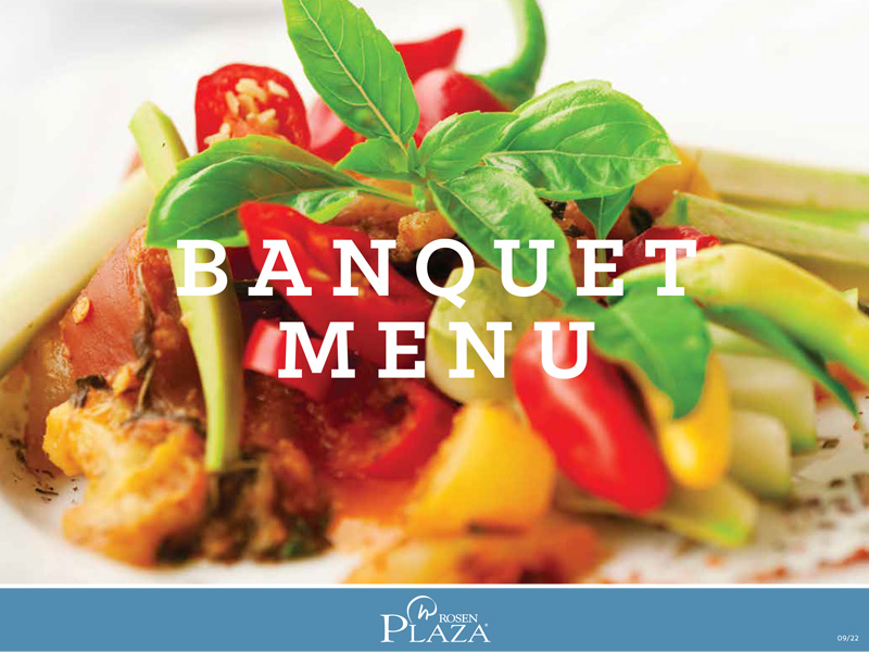 The cover of the catering menu